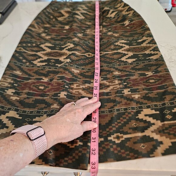 Jones New York Vintage Maxi Skirt 100% Wool Size 6 Southwest Boho - Picture 9 of 9